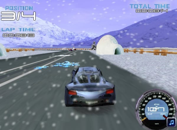 game Dua xe tren tuyet hinh anh 2